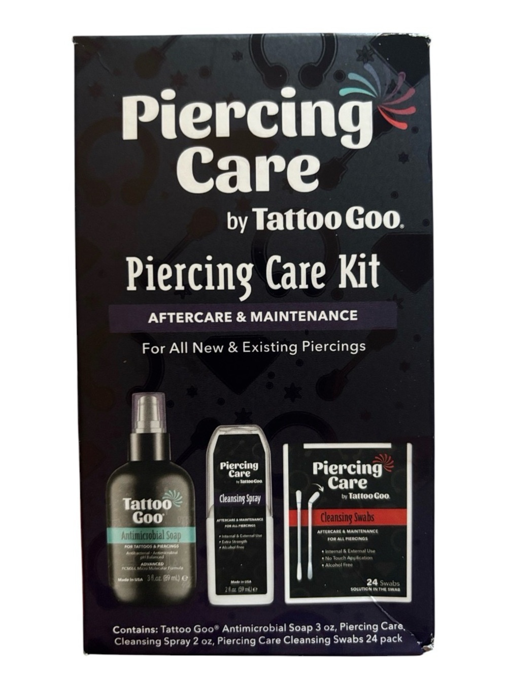 Tattoo Goo | Piercing Care Kit Aftercare & Maintenance New & Existing Body Care